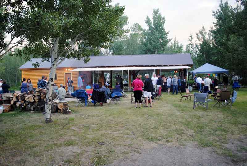 Picture of the pavilion and fire pit.